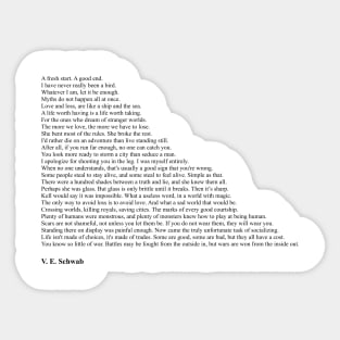 V. E. Schwab Quotes Sticker